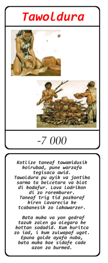 tawoldura (poterie, travail de la poterie)